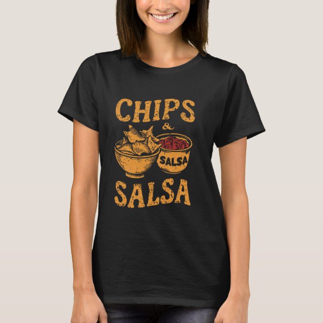 T-shirt Chips et salsa - Couples correspondants Halloween  (Devant)