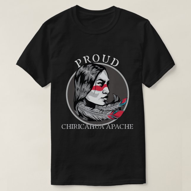 T-shirt Chiricahua Apache Guerrier de la tribu indienne am (Design devant)