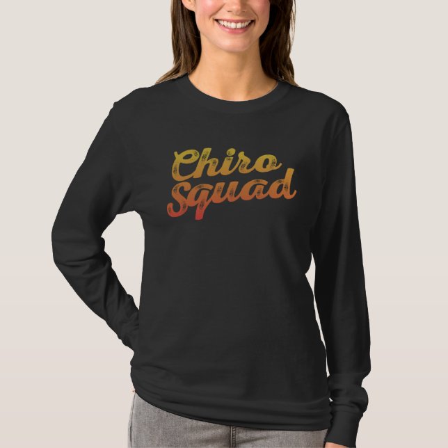 T-shirt Chiro Squad Back Spine Subluxation Chiropractor Hu (Devant)
