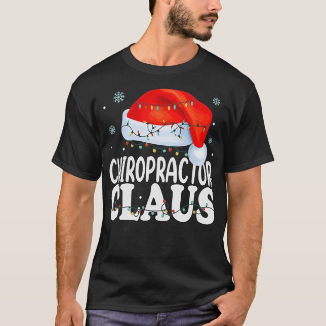 T-shirt Chiropracteur Santa Claus Noël Funny Matching  (Devant)
