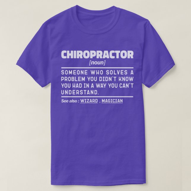 T-shirt Chiropractor Noun Physiothérapie Cool d'appréciati (Design devant)