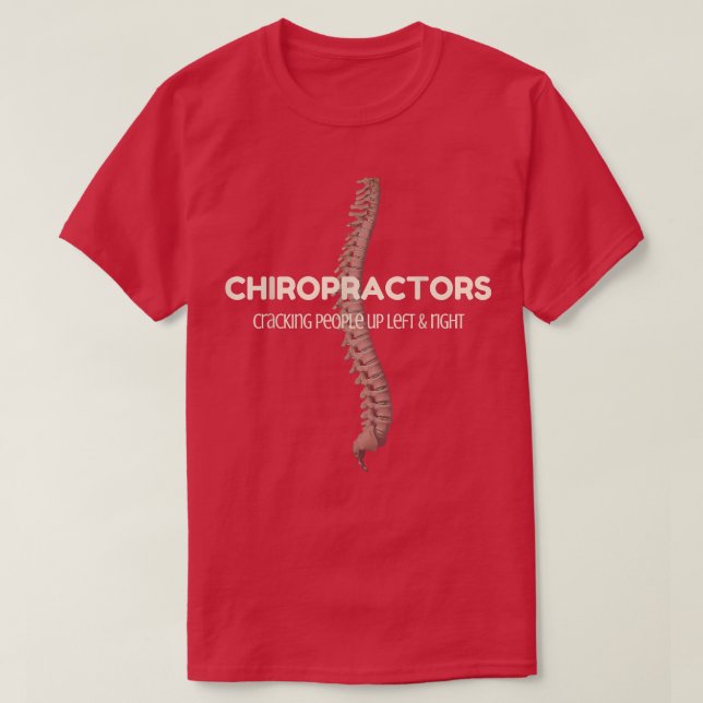 T-shirt Chiropractor TC hiros Cracking People Up Left & Ri (Design devant)