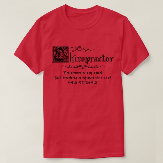 T-shirt Chiropraticien médiéval (Design devant)