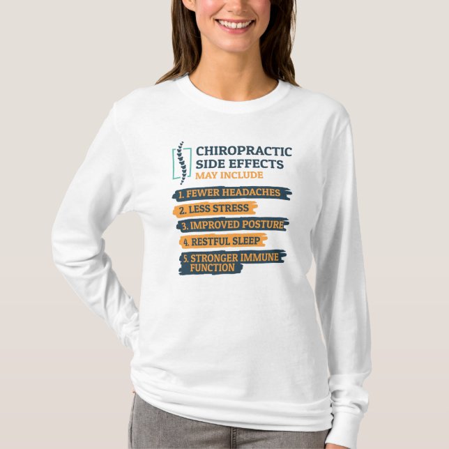 T-shirt Chiropratique Effets secondaires Chiropraticien (Devant)