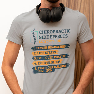 T-shirt Chiropratique Effets secondaires Funny Chiropracto