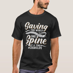T-shirt Chiropratique Sauver Le Monde Spine Chiropracteur