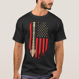 T-shirt Chiropratique Usa Drapeau Chiropracteur Sine Chiru