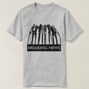 T-shirt Chirpe Microphone de News de rupture