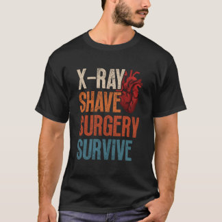 T-shirt Chirurgie à cœur ouvert Xray Rasage Chirurgie Surv