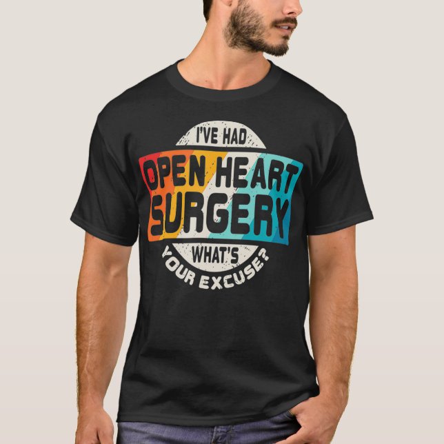T-shirt Chirurgie cardiaque ouverte Chirt Survivant après  (Devant)