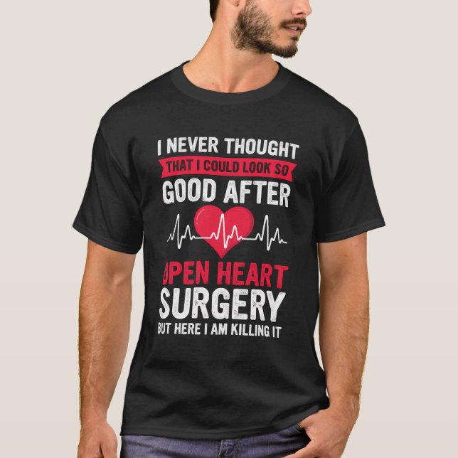 T-shirt Chirurgie cardiaque ouverte Opération patient card (Devant)