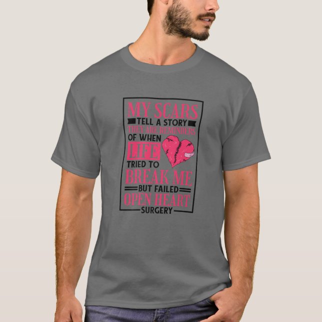 T-shirt Chirurgie cardiaque ouverte Raconte Une Histoire,  (Devant)