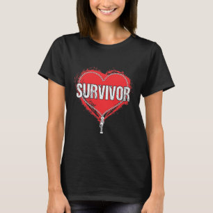 T-shirt Chirurgie cardiaque ouverte Survivant Cardiac Nouv