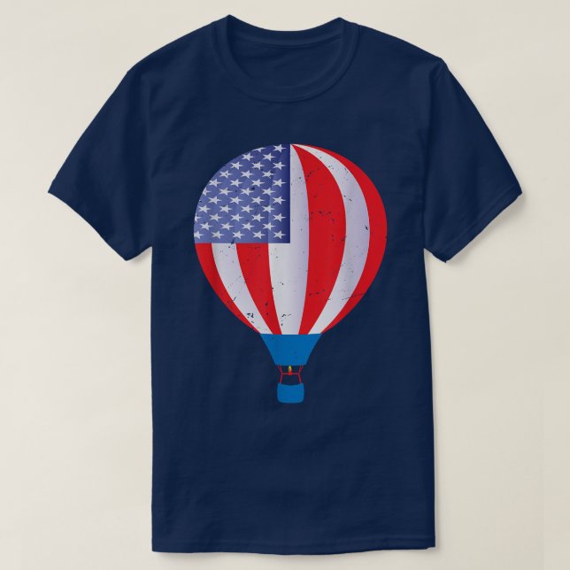 T-shirt Chirurgie de ballon à air chaud American Flag Hot  (Design devant)