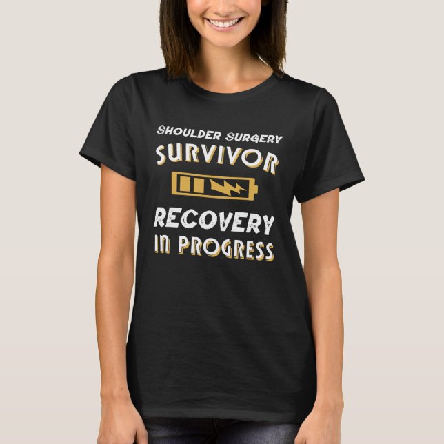 T-shirt Chirurgie de l'épaule Survivant Récupération en co (Devant)