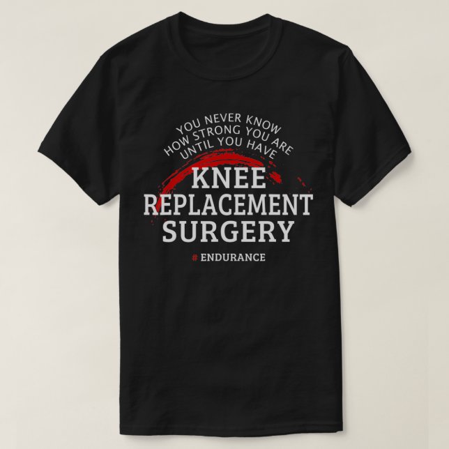 T-shirt Chirurgie de remplacement du genou Récupération bi (Design devant)