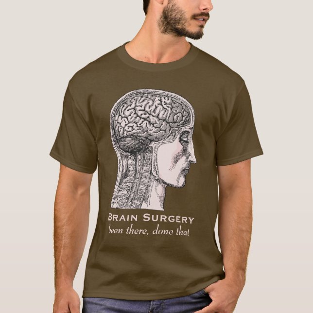 T-shirt Chirurgie du cerveau Survivant Antique Médicale gr (Devant)