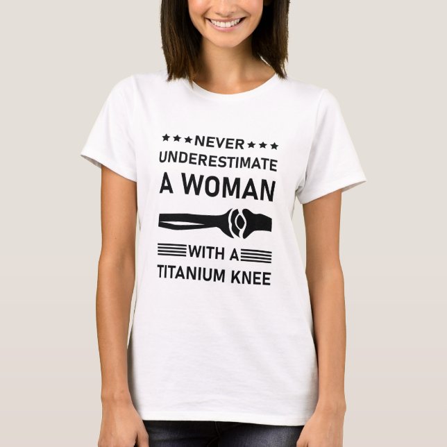 T-shirt Chirurgie Du Genou Pour Femmes Filles Titane Genou (Devant)