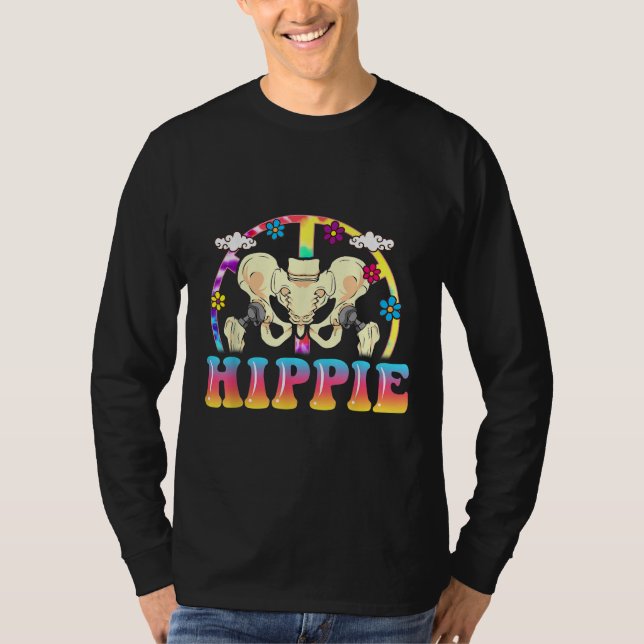 T-shirt Chirurgie mixte de remplacement de hanche hippie a (Devant)