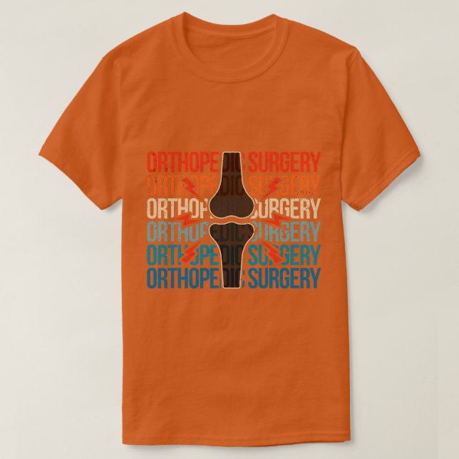 T-shirt Chirurgie orthopédique rétro Orthopédie Docteur Or (Design devant)