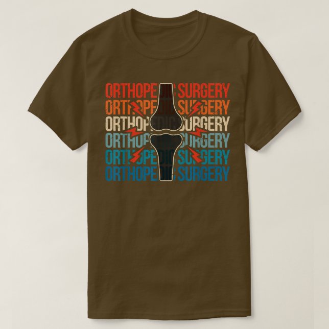 T-shirt Chirurgie orthopédique rétro Orthopédie Docteur Or (Design devant)