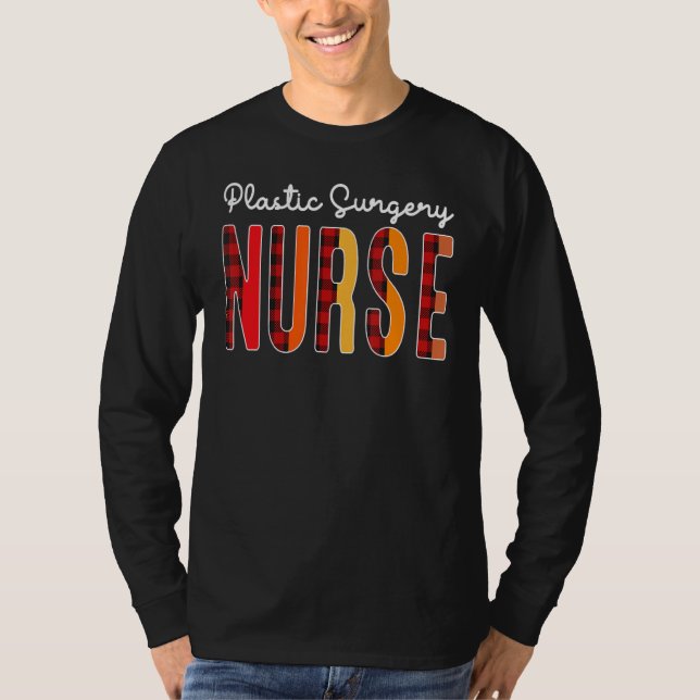 T-shirt Chirurgie plastique Infirmière Plaid Rouge amour C (Devant)