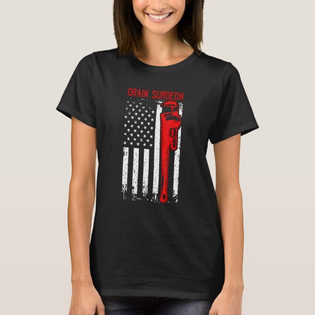 T-shirt Chirurgien Drainage Expert aime les constructions (Devant)