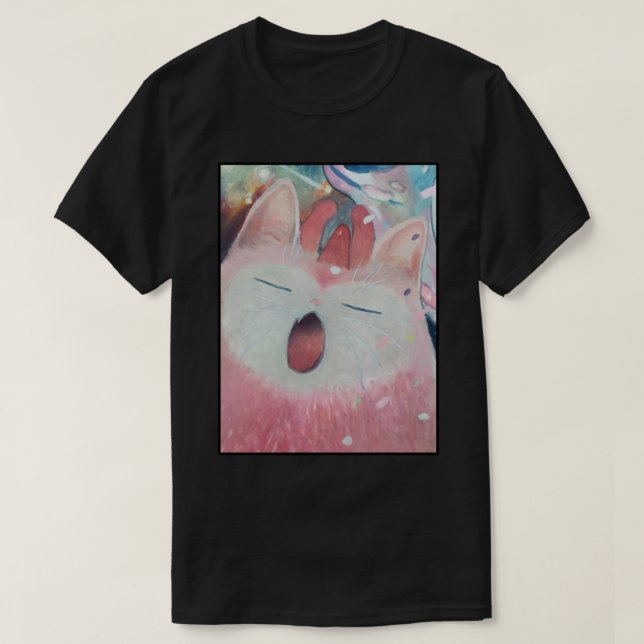 T-shirt Chisato Tanaka, Aya Takano Chat Rose Homme Japonai (Design devant)
