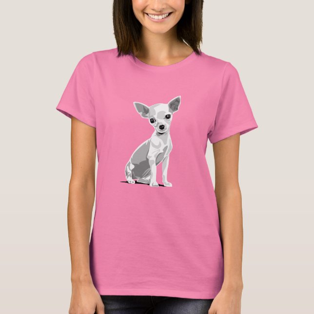 T-shirt Chiuahua foncé (Devant)