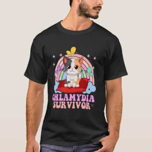 T-shirt Chlamydia Survivante Chat Arc-en-ciel Bacterium Ad