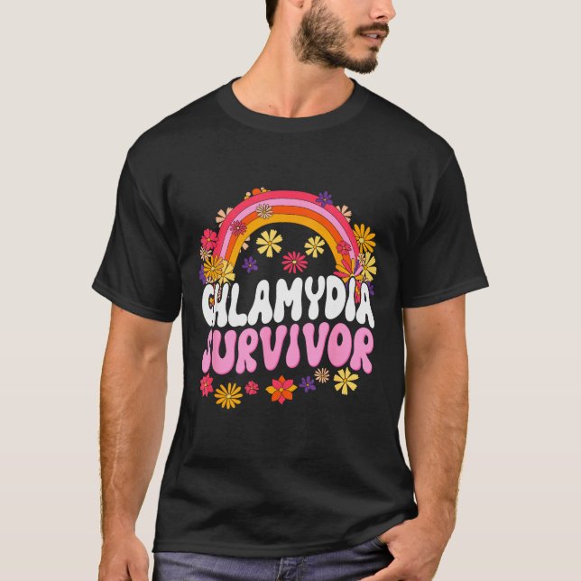 T-shirt Chlamydia Survivor Funny Graphic  (Devant)