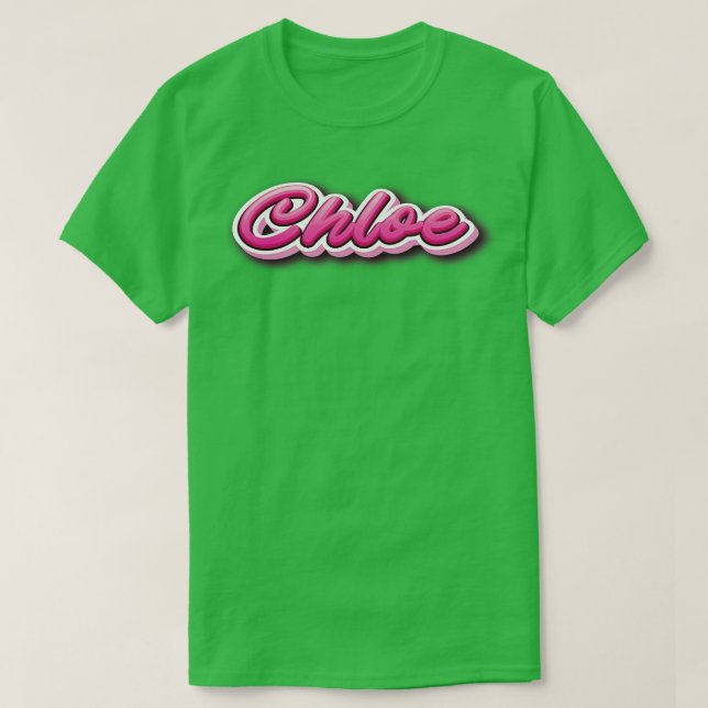 T-shirt Chloe Mon Nom Est Chloe Rose (Design devant)