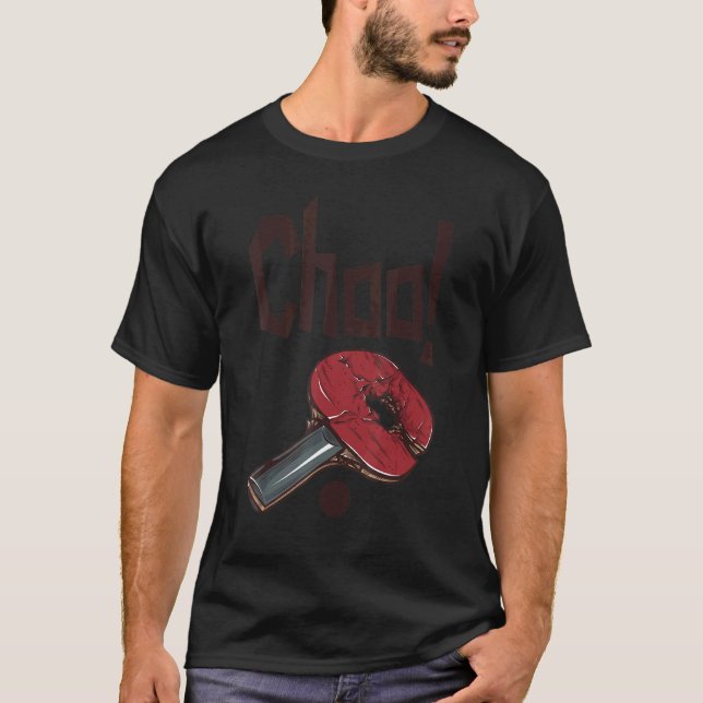 T-shirt Cho Ping Pong Power Table Tennis Bat (Devant)