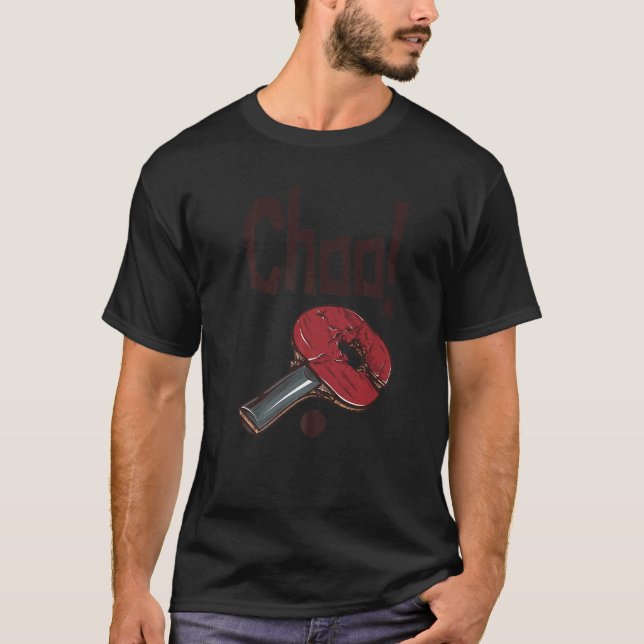 T-shirt Cho Ping Pong Power Table Tennis Bat (Devant)