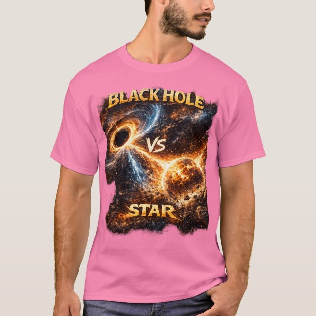 T-shirt Choc de gravité cosmique. (Devant)