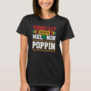T-shirt Choc éclairé 100 Melanin Poppin Black Women