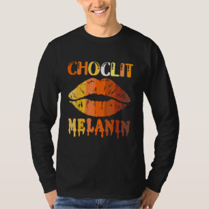 T-shirt Choc Lit Lèvres Melanin Poppin Drip Femmes Baiser 