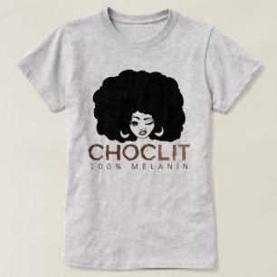 T-shirt Choclit Black Woman Afro