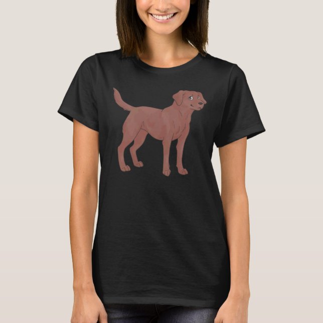 T-shirt Chocolat Brown Labrador Retriever Chien (Devant)