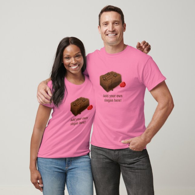 T-shirt Chocolat Brownies Cake Shop slogan personnalisé (Unisexe)