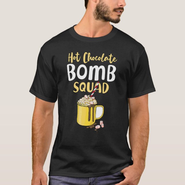 T-shirt Chocolat Chaud Bomb Citation Squad Pun Chocolat Ch (Devant)