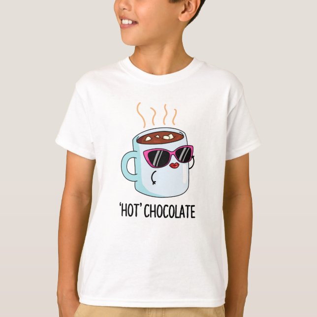 T-shirt Chocolat Chaud Funny Boire Pun (Devant)