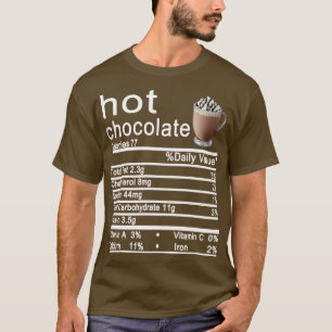 T-shirt chocolat chaud Nutrition Faits Drôle Thanksgiving