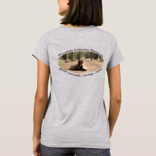 T-shirt Chocolat Cute Lab Chien Sur Un Chemin De Forêt