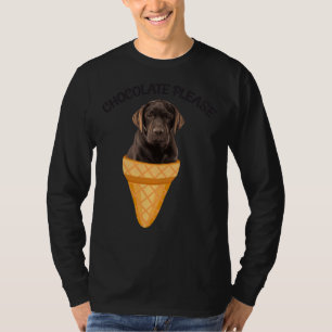 T-shirt Chocolat de cône de crème glacée Labrador Rétrieve