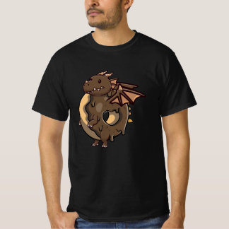 T-shirt Chocolat de donut dragon mignon