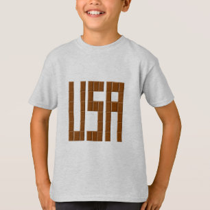 T-shirt CHOCOLAT de frêne pour enfants USA