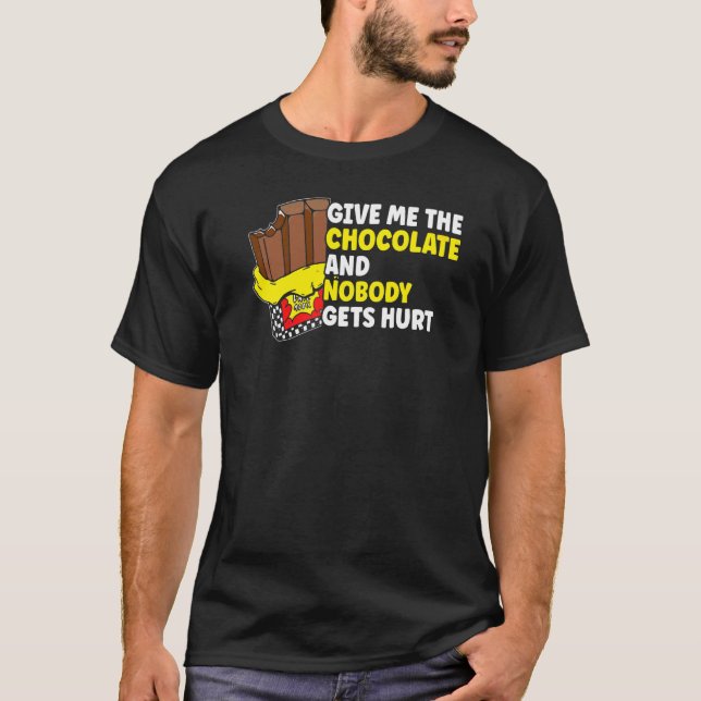 T-shirt Chocolat Donnez-moi le chocolat (Devant)