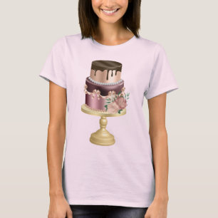 T-shirt Chocolat Drives et Rose Gold Luxury Cake