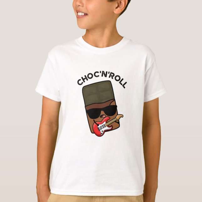 T-shirt Chocolat Drôle Choc Et Roll (Devant)